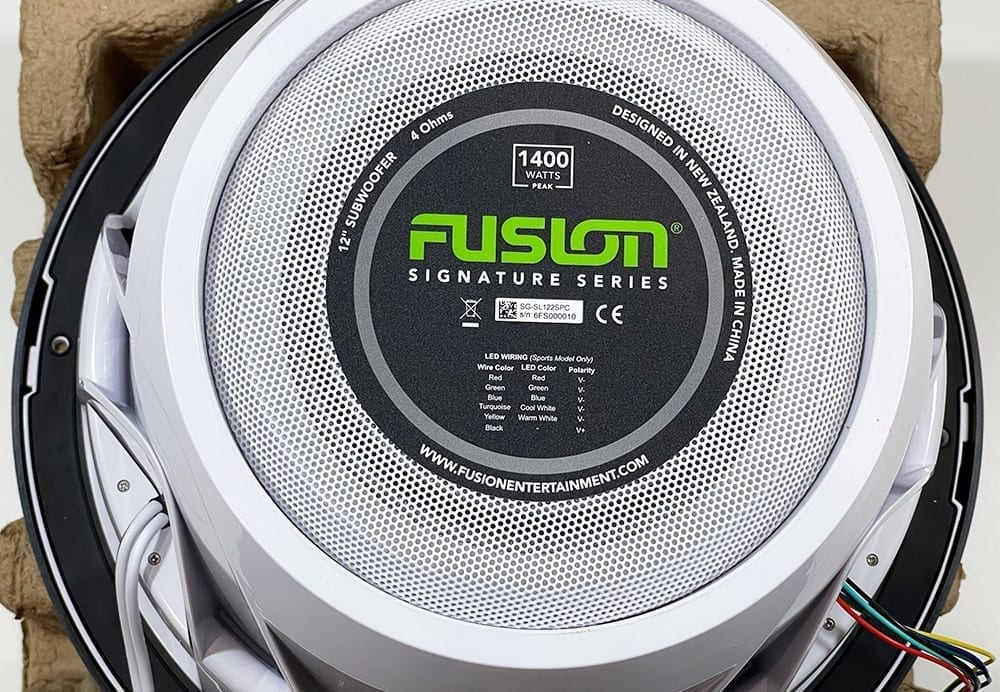 fusion signature 3 series subwoofer rear view