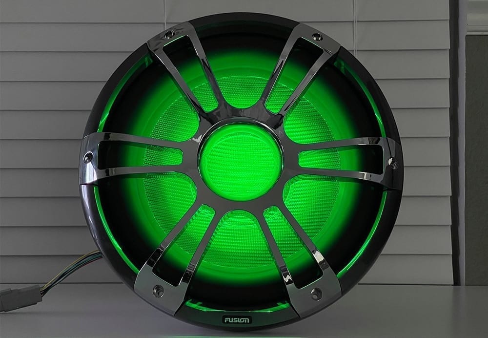 fusion signature 3 series subwoofer green