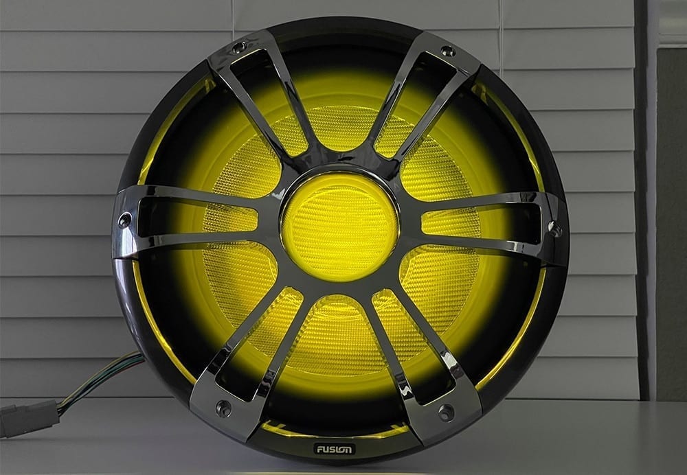 fusion signature 3 series subwoofer yellow