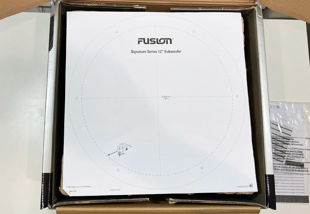 fusion signature 3 series subwoofer installation template