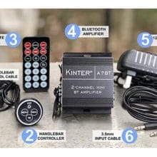 Kinter A7BT components that come in the box