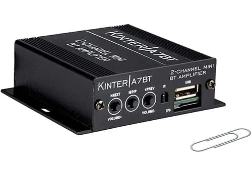 Kinter A7BT with paperclip to show size