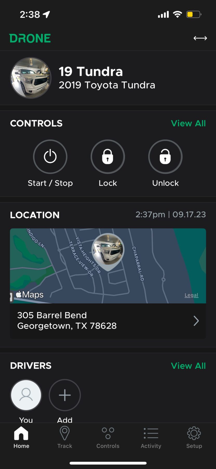 Drone Mobile App homescreen 1
