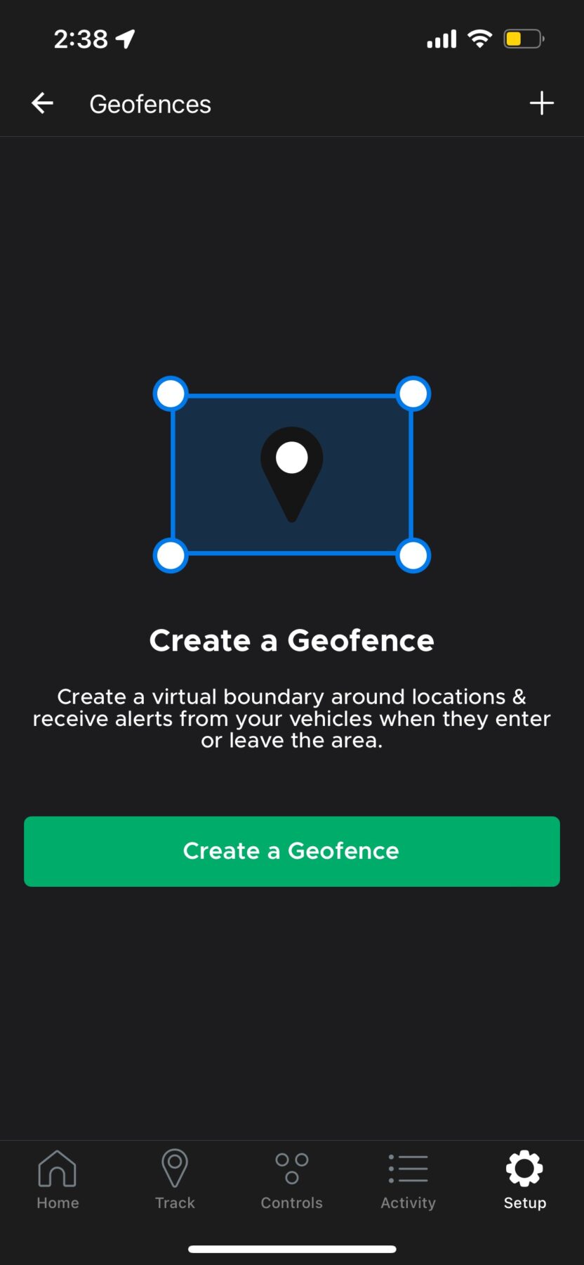 Drone Mobile App geofencing feature