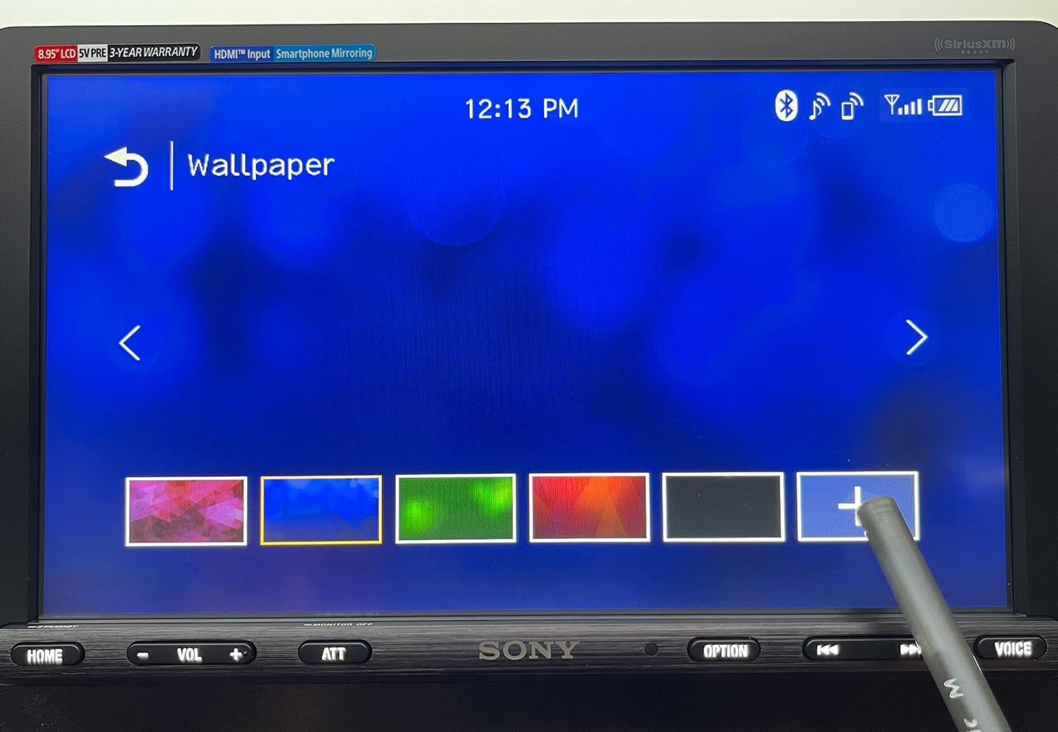 Sony XAV-AX8100 customizing wallpaper