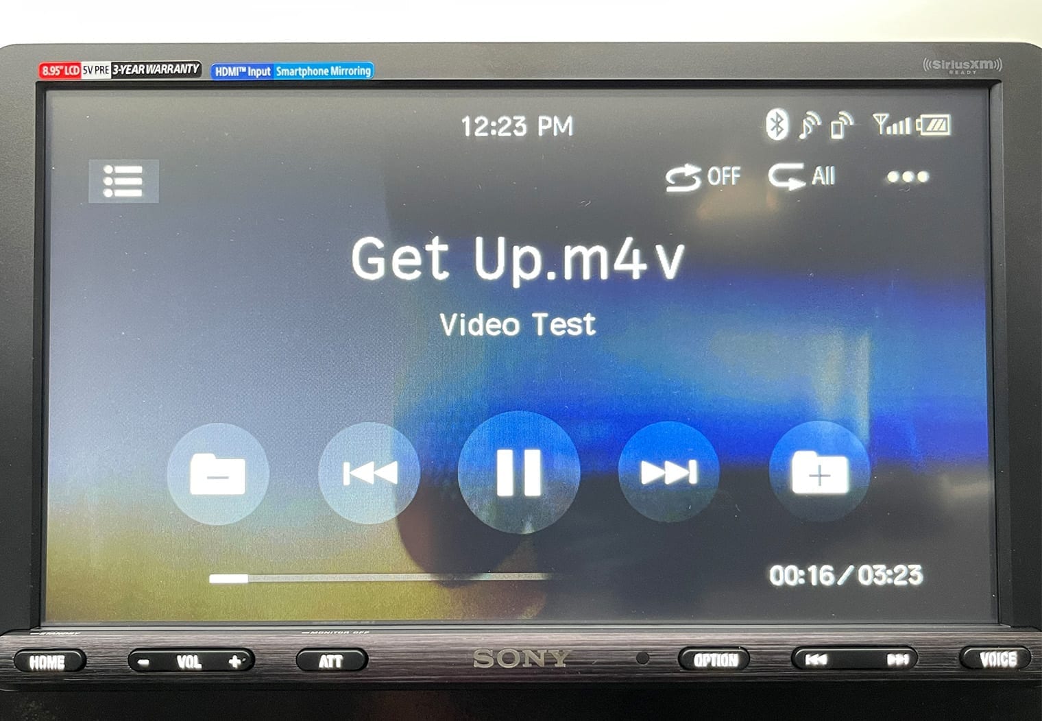 Sony XAV-AX8100 playing video on usb