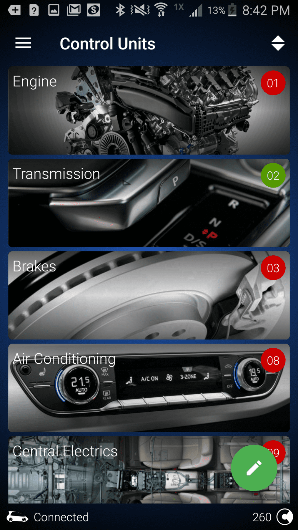 VW MK7.1 OBDEleven Control Units in app