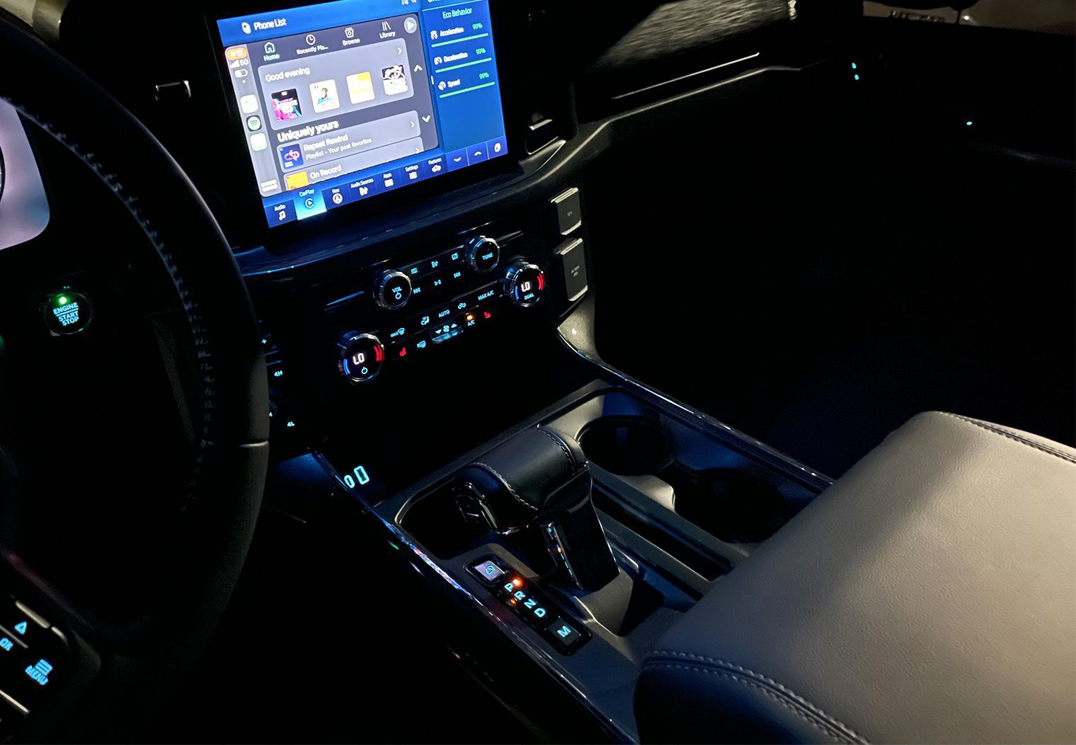2021 f150 console without accent light