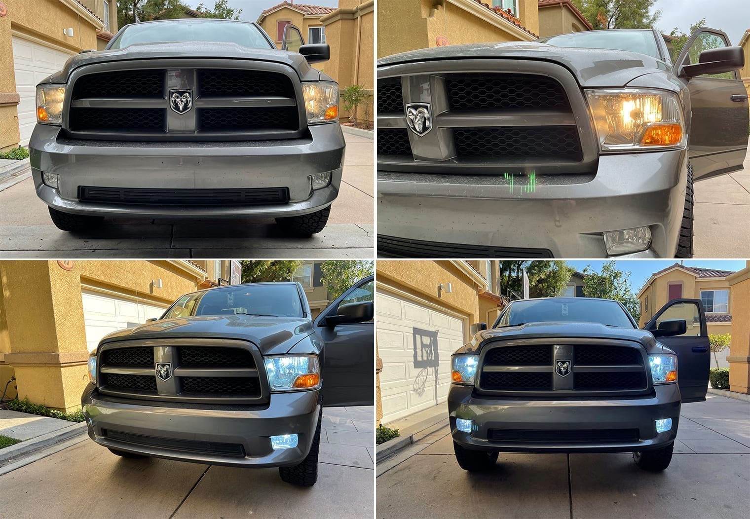 Before and after image of HID headlights installation for how to article google search results