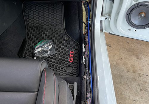 Volkswagen GTI MK7.5 Amp Power Wire Ran Along Passenger Side