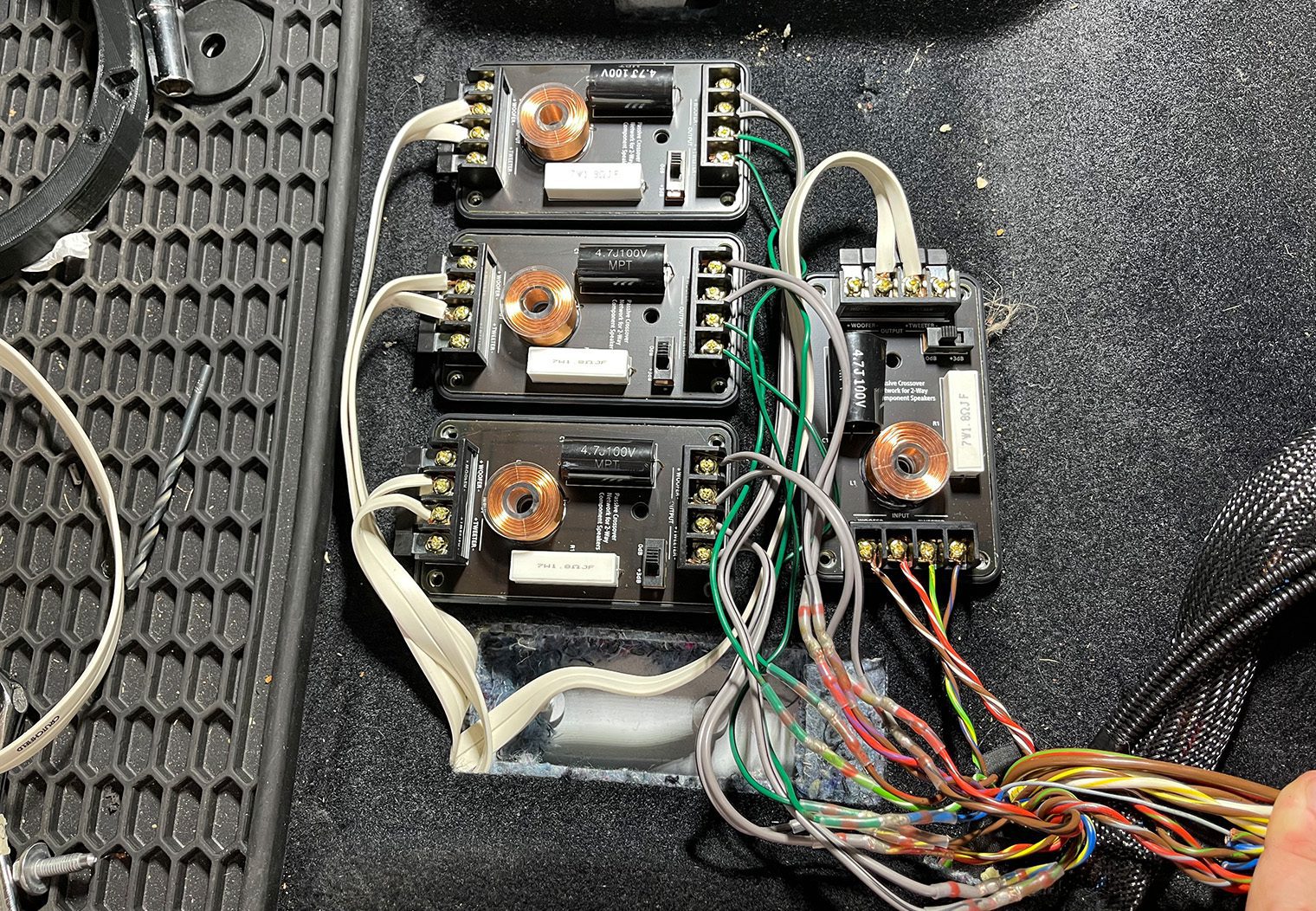 Picture of the completed wiring