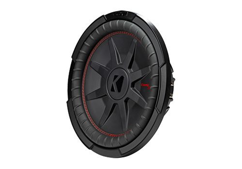 Kicker 48CWRT124 angle view of subwoofer