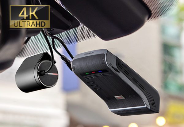 THINKWARE U1000 on windshield of car