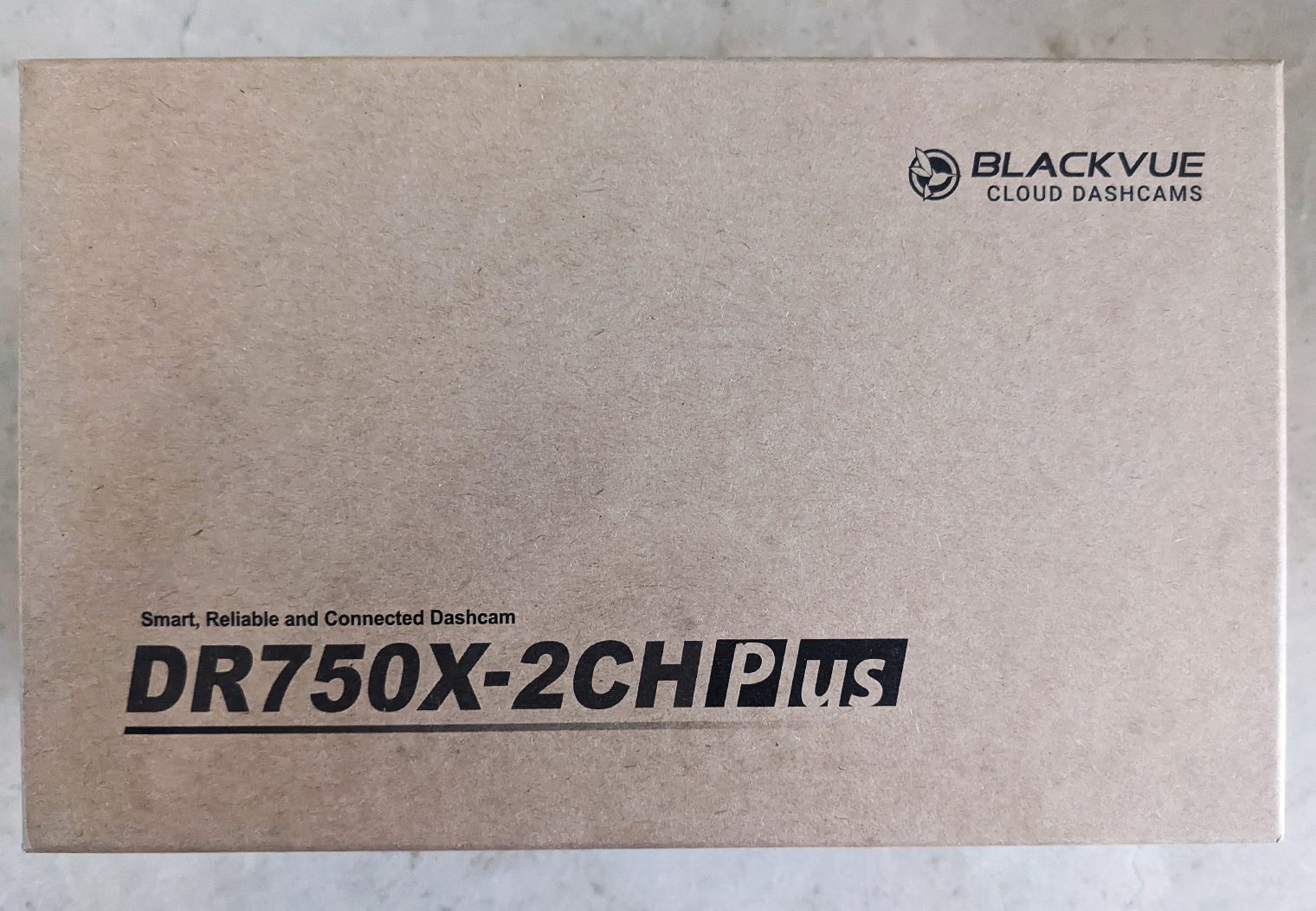 BlackVue DR750X-2CH backup camera in packaging before opening for review