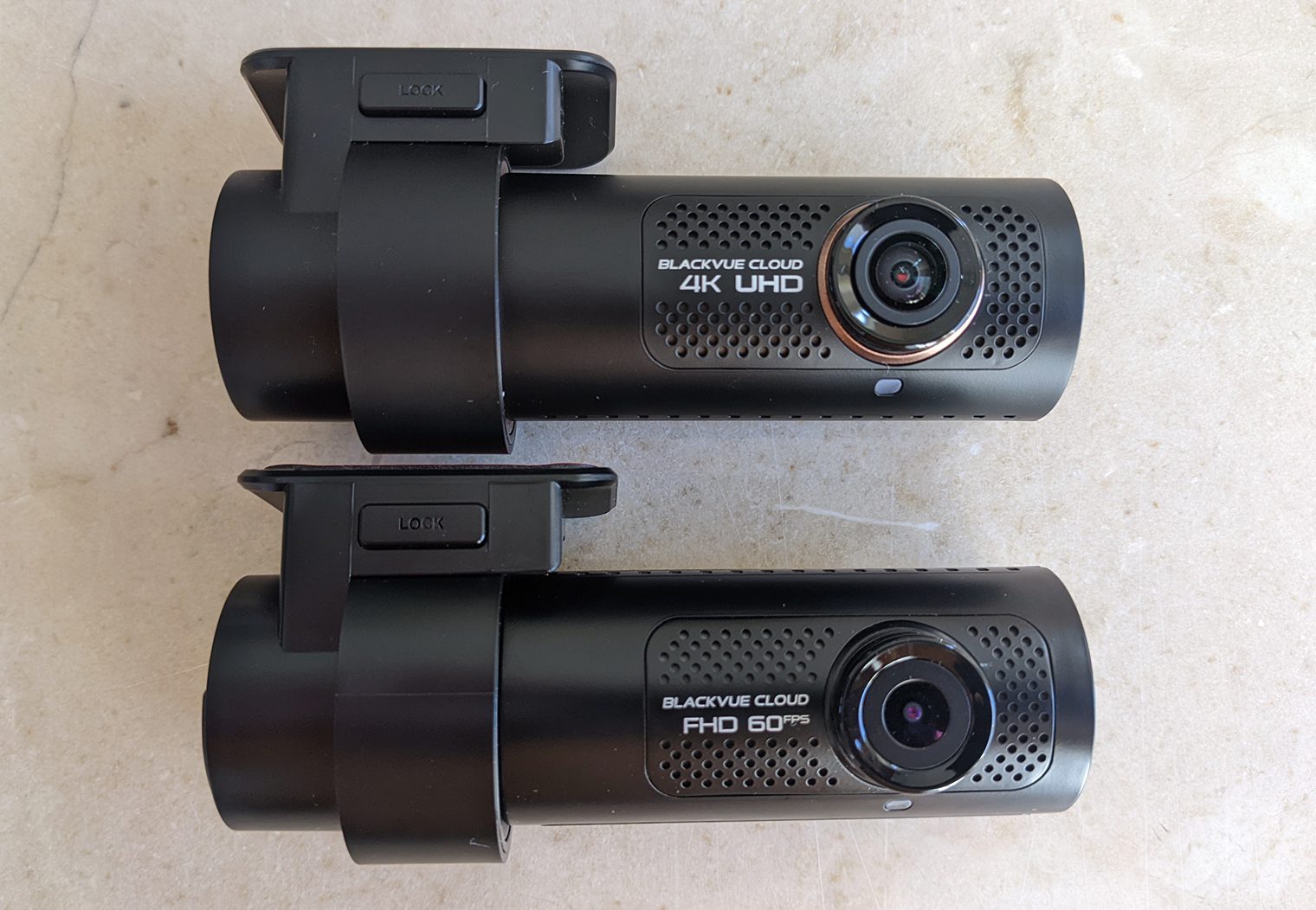 BlackVue DR750X Plus lens vs DR900X Plus lens closeup