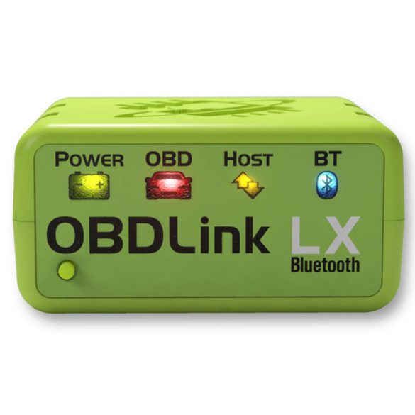 OBDLINK LX front view of OBDII scanner reader plugin