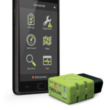 OBDLINK LX w Android phone and app open
