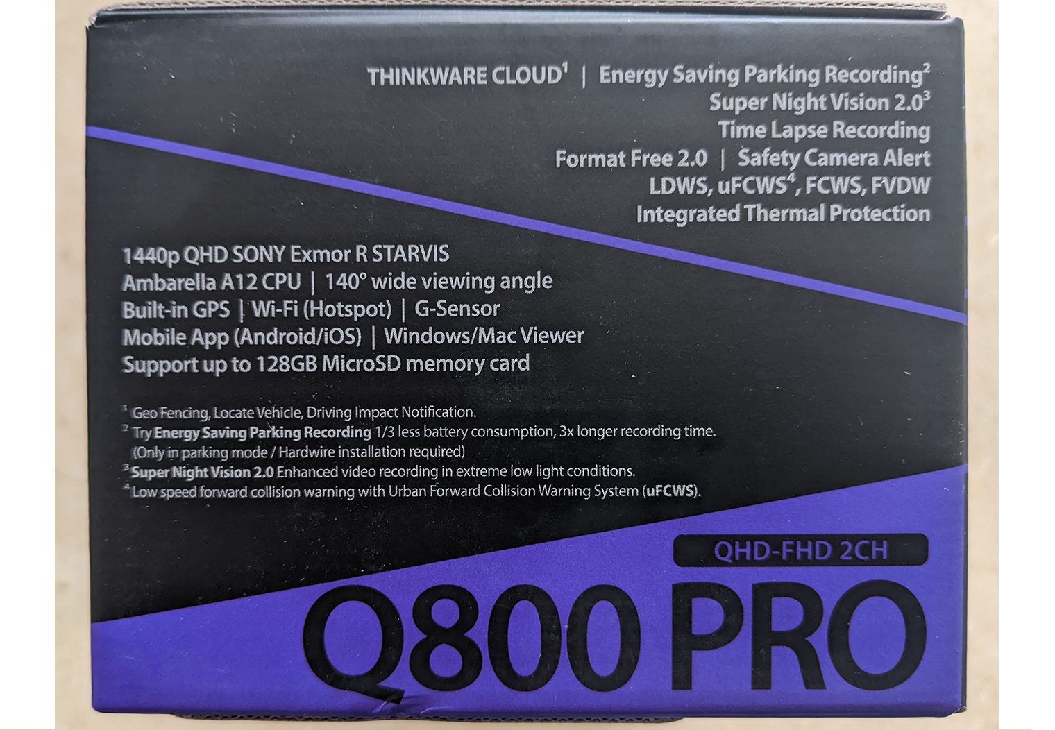 Thinkware Q800 PRO in box front