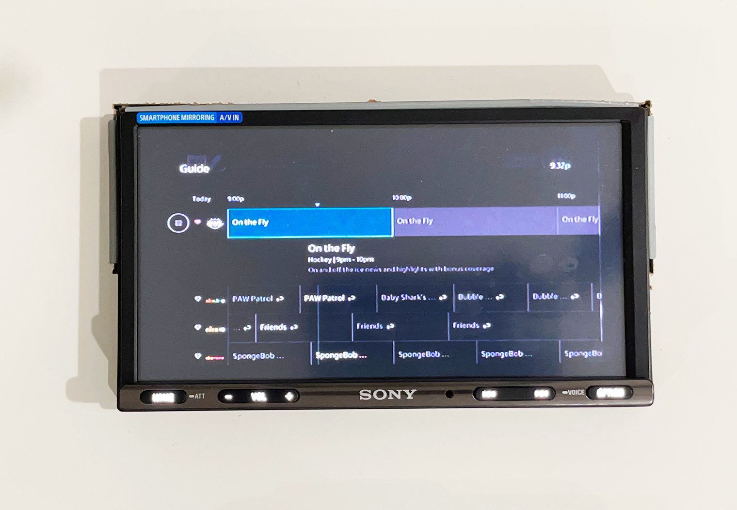Sony XAV-AX3200 DirecTV Guide