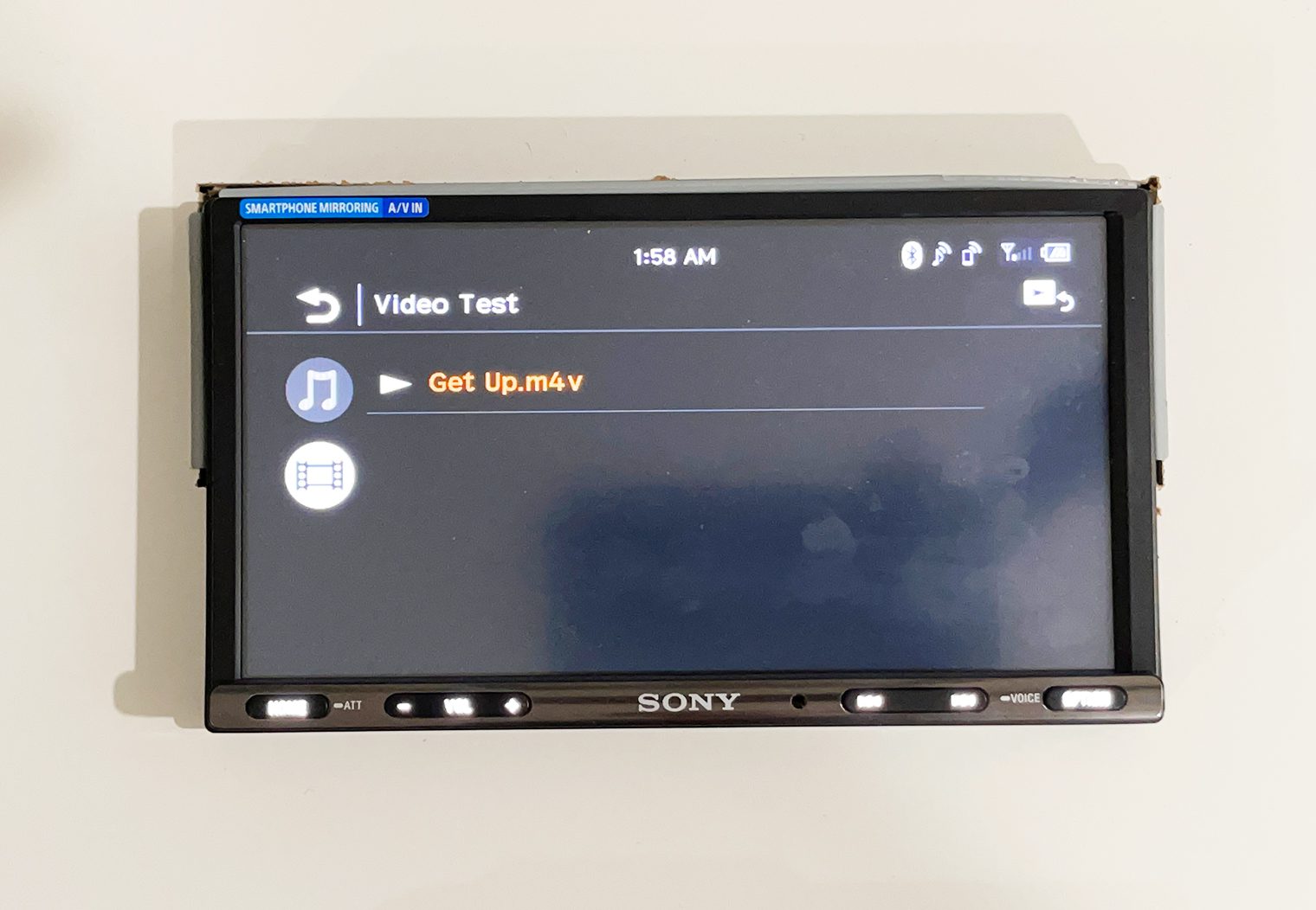 Sony XAV-AX3200 selecting video USB