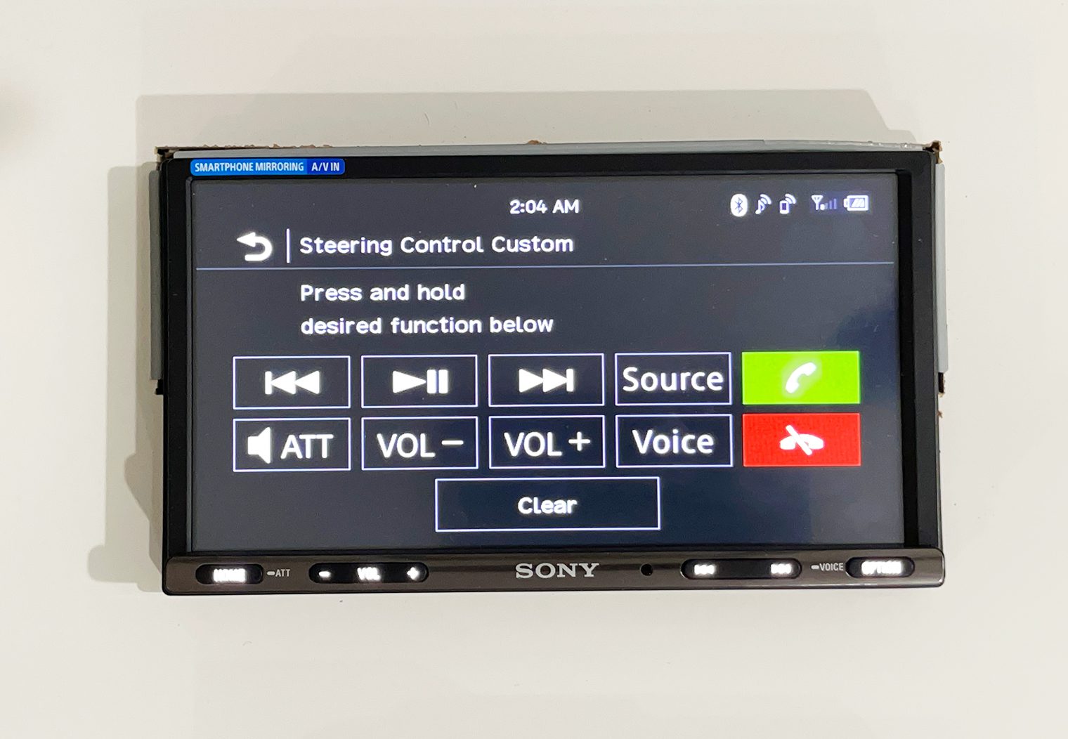 Sony XAV-AX3200 steering wheel control program