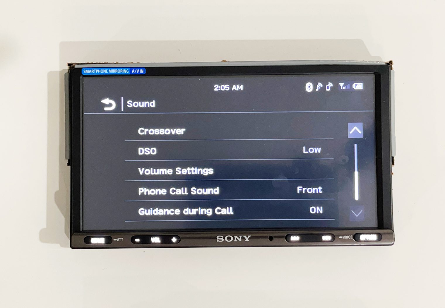 Sony XAV-AX3200 general settings