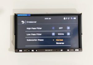 Sony XAV-AX3200 crossover settings