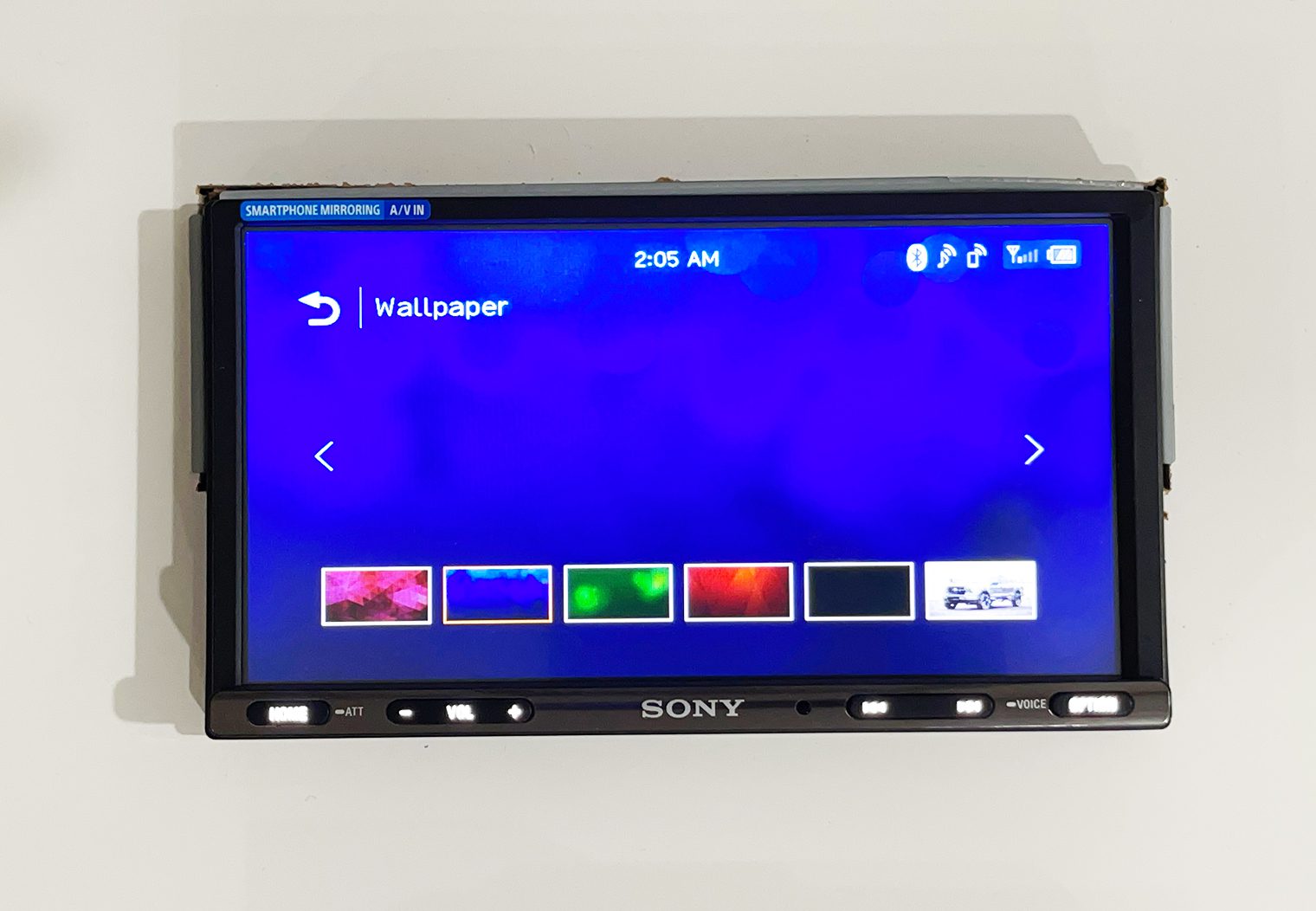 Sony XAV-AX3200 wallpaper select