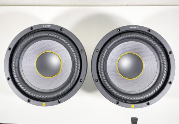 Front view of the XS-W122ES and XS-W124ES subwoofers