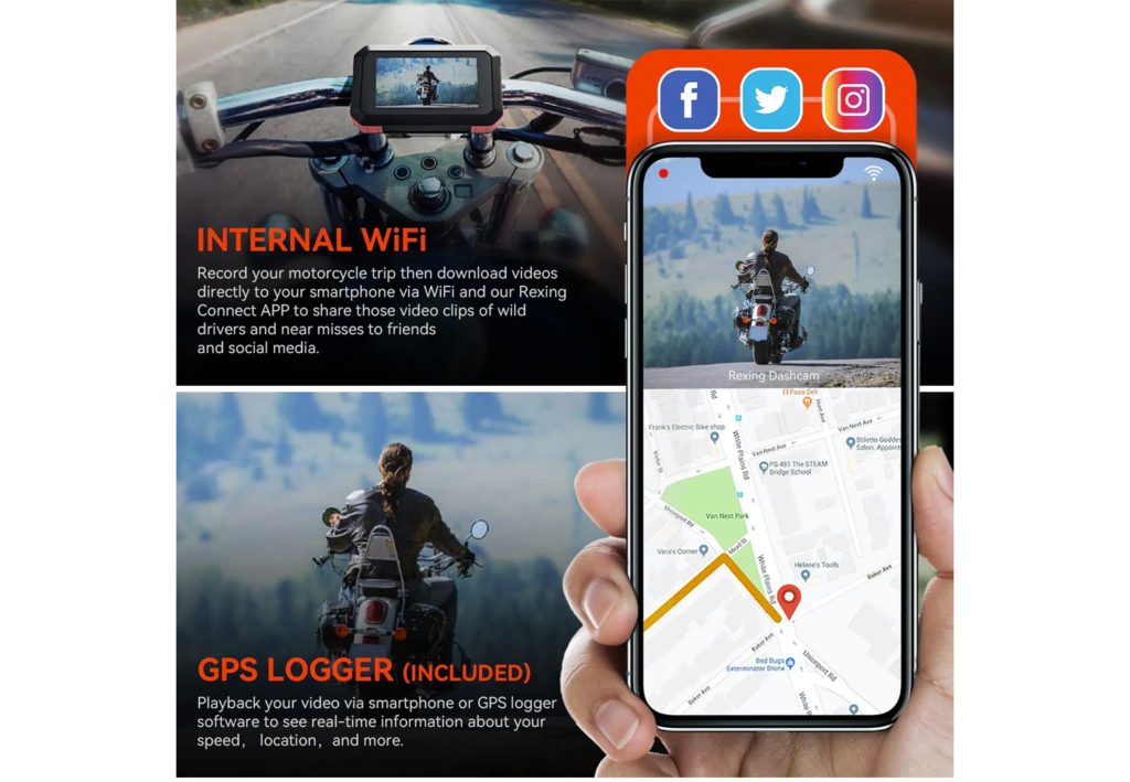 Rexing MTC1 app features