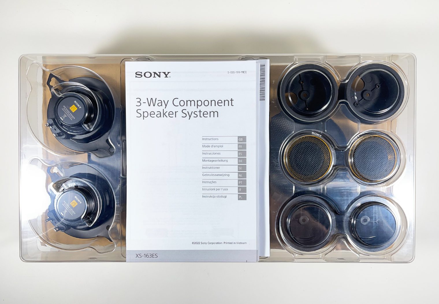 Sony XS-163ES unboxing