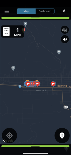 Escort Live Radar App map