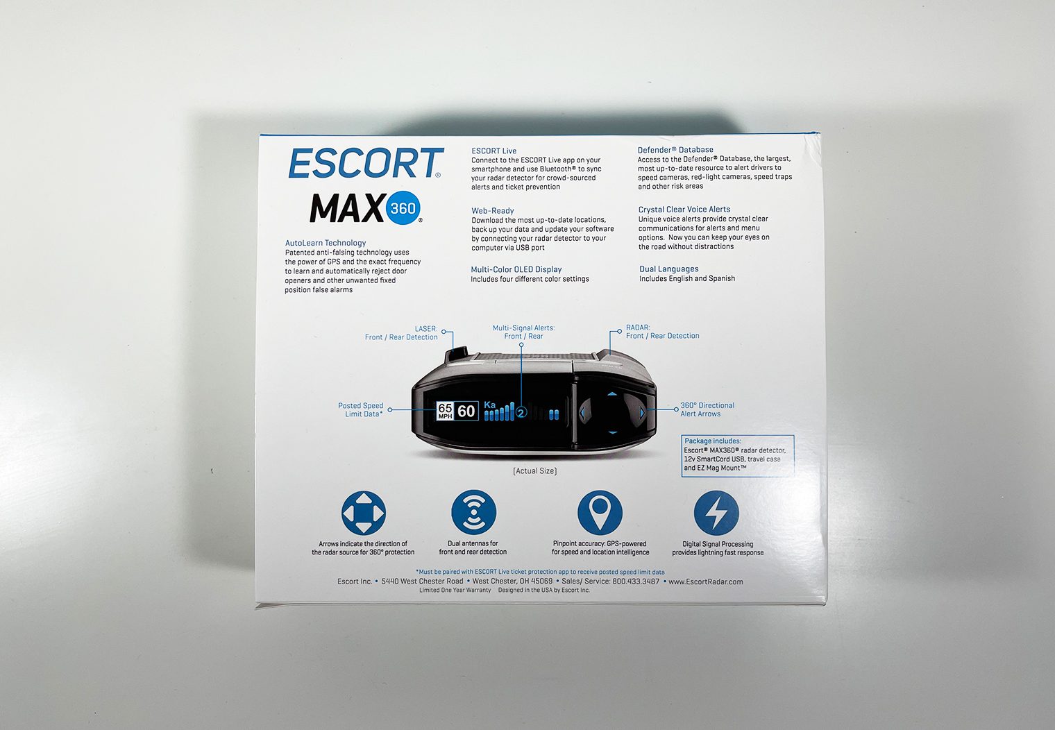 Escort MAX 360 in the box rear