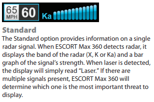 Escort MAX 360 Signal Strength Meter - Standard