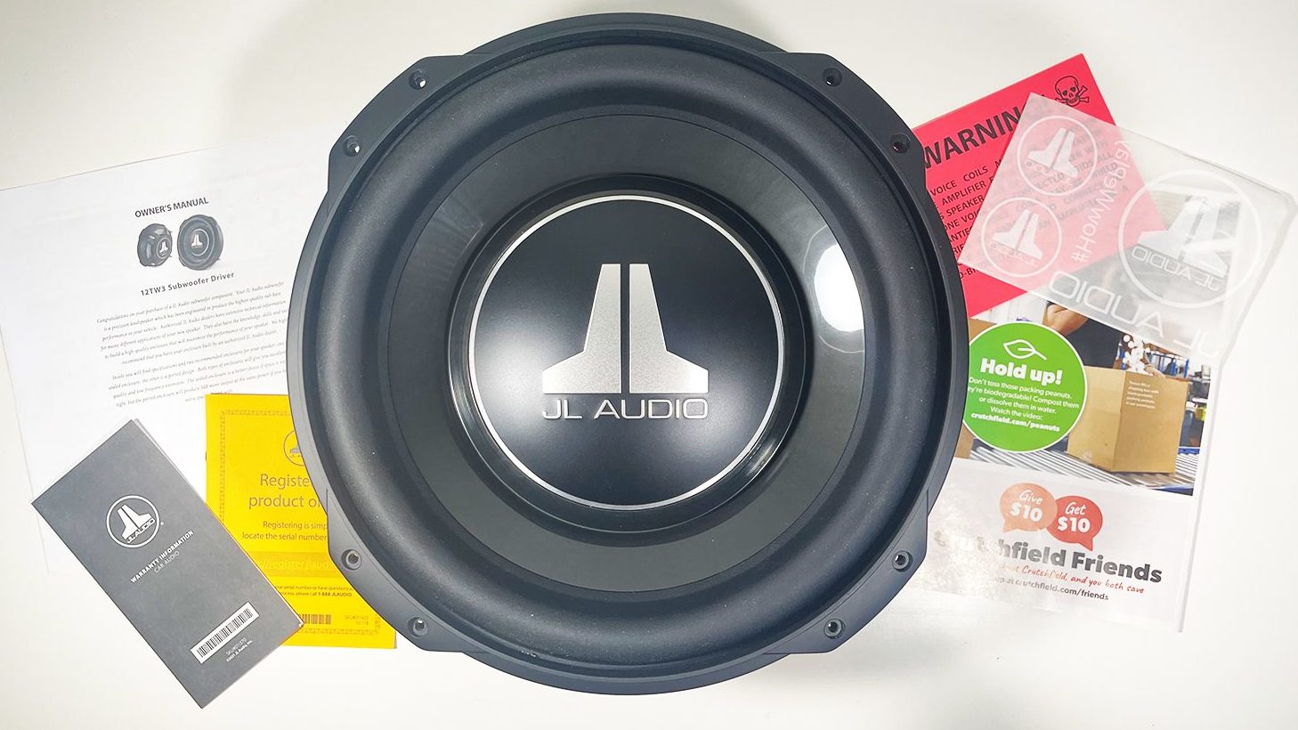 JL Audio 12TW3-D4 what's in the box