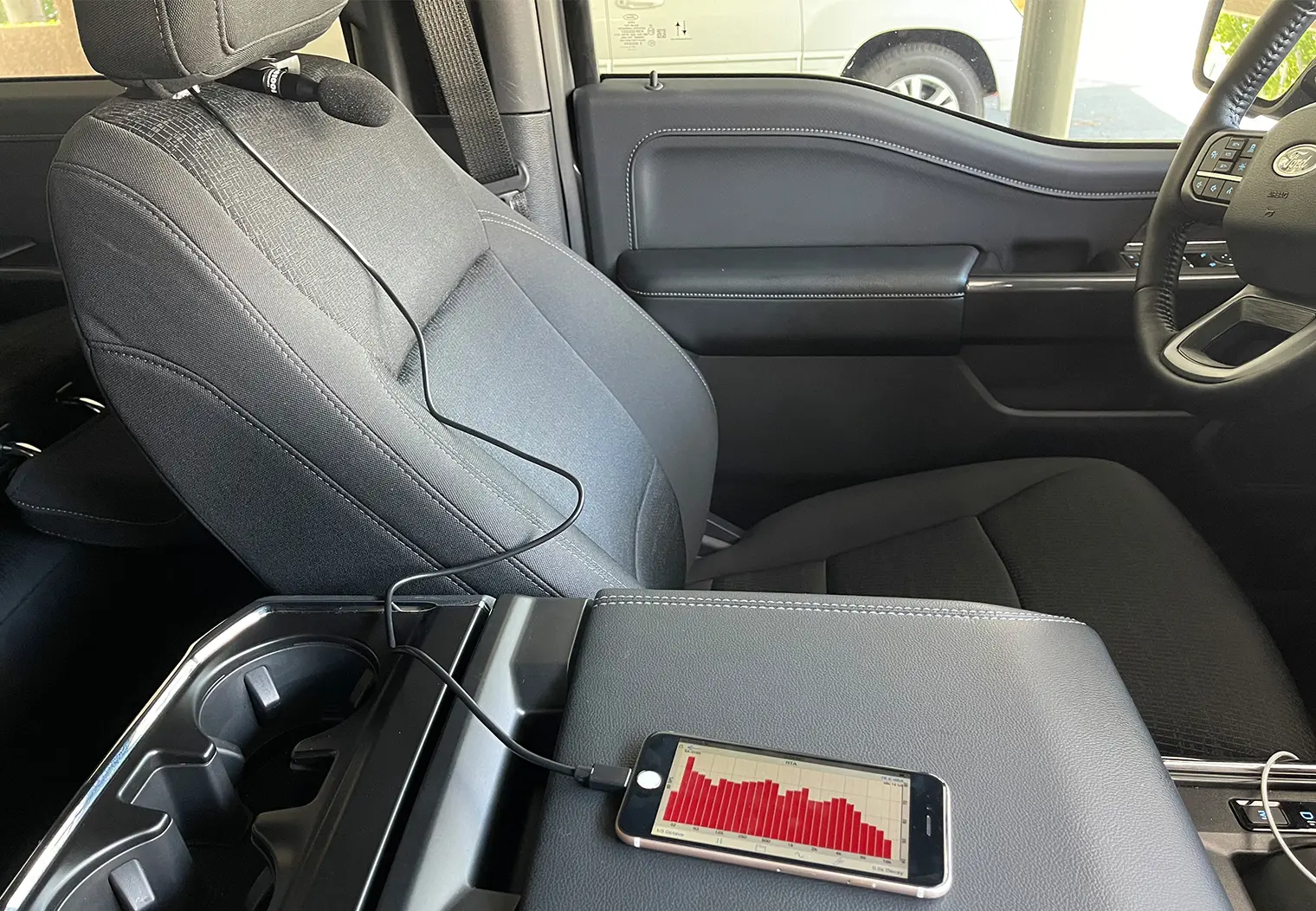 Tuning F-150 Custom Stereo w Mic in Headrest Passenger Side