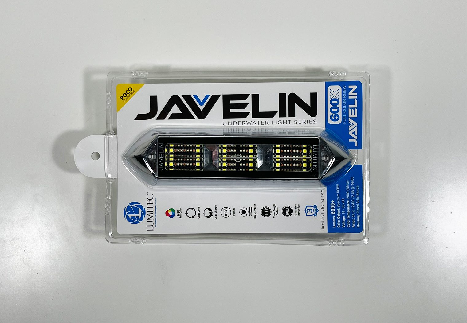 Lumitec Javelin 600X in packaging