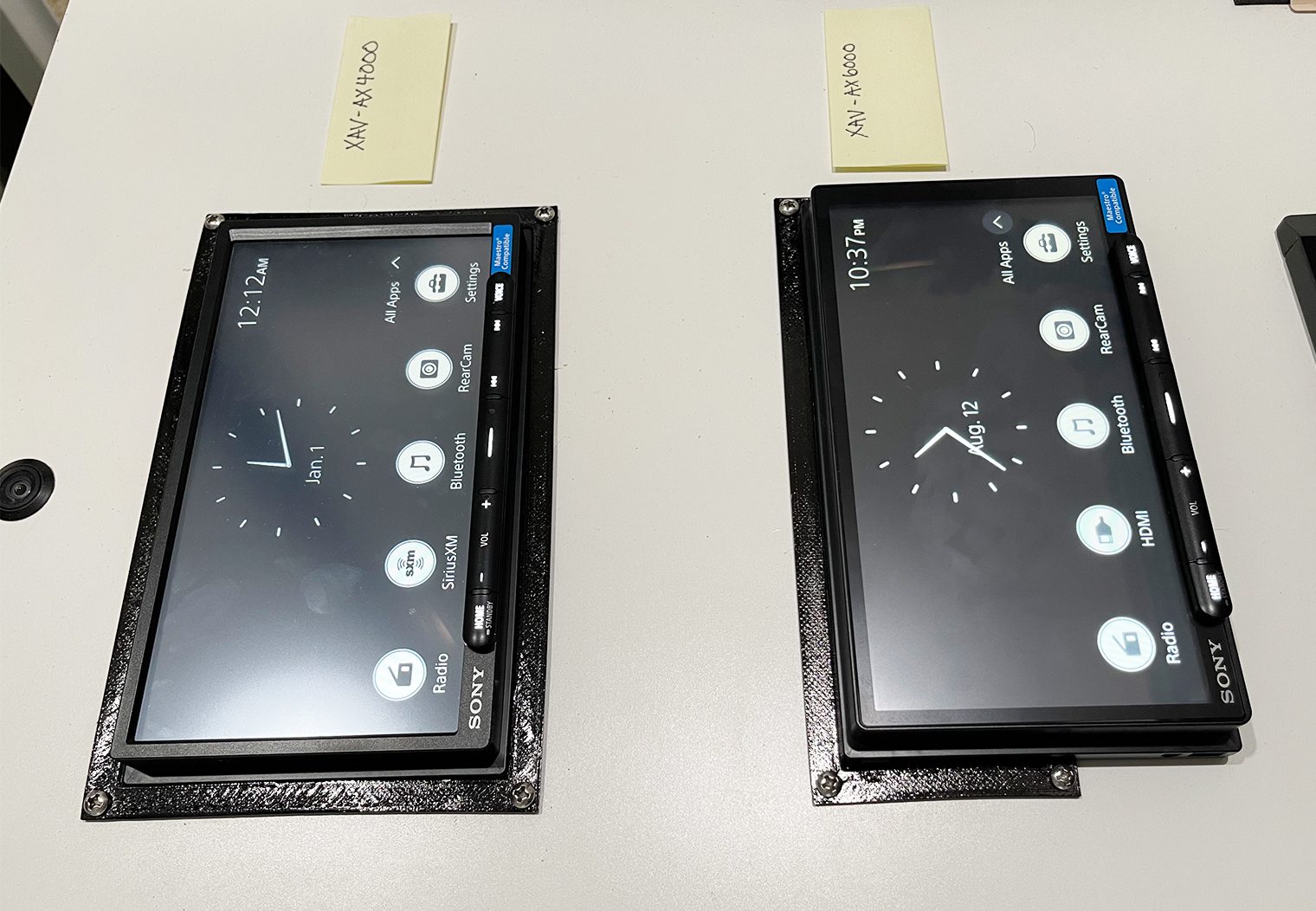 Sony XAV-AX4000 & XAV-AX6000 screen comparison