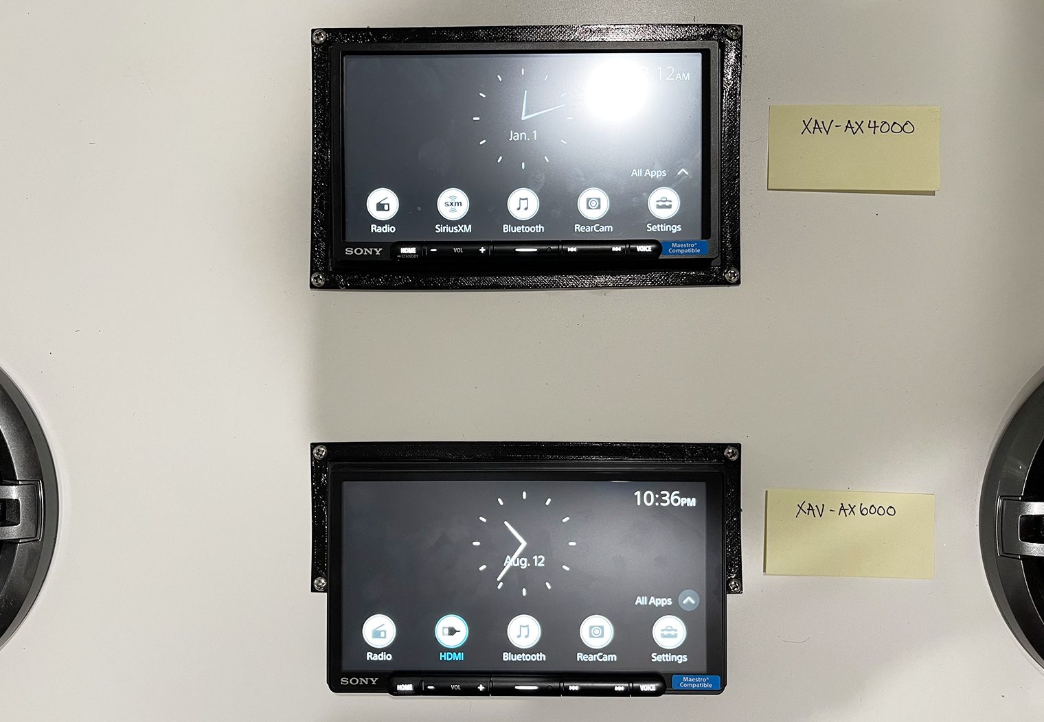 Sony XAV-AX4000 and XAV-AX6000 homescreen