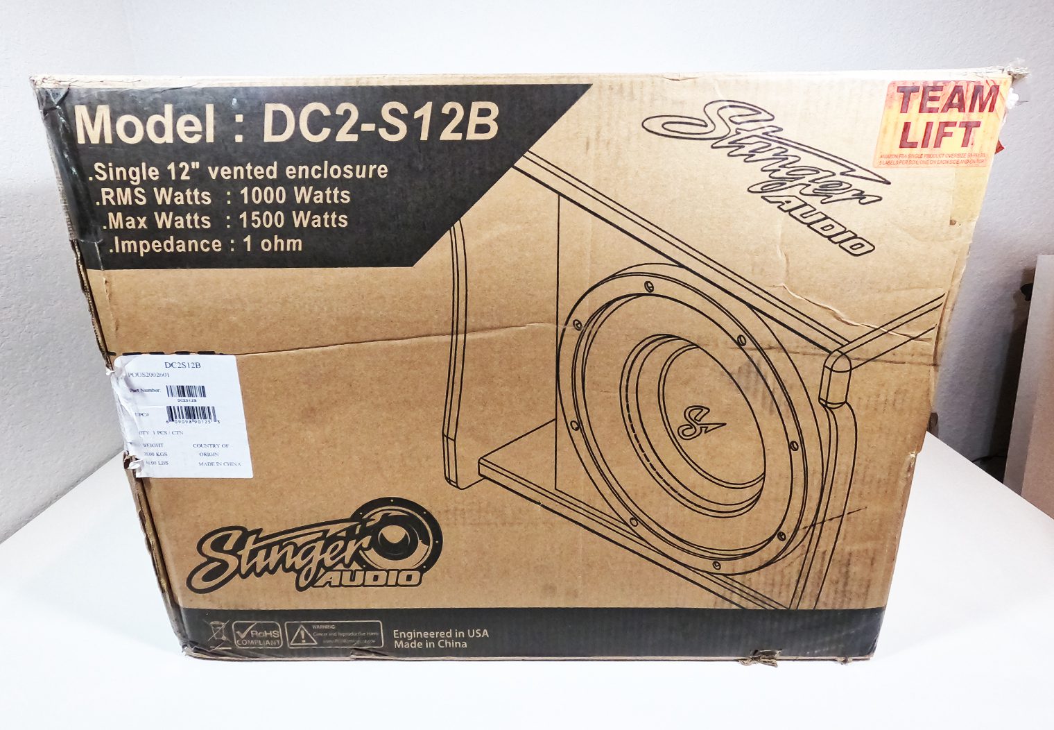 Stinger DC2-S12B subwoofer In Box