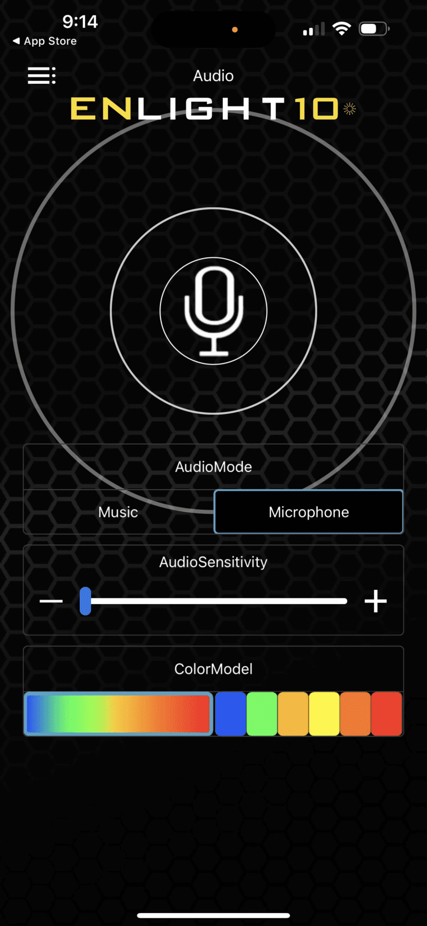 Stinger Enlight10 App Audio Microphone Mode