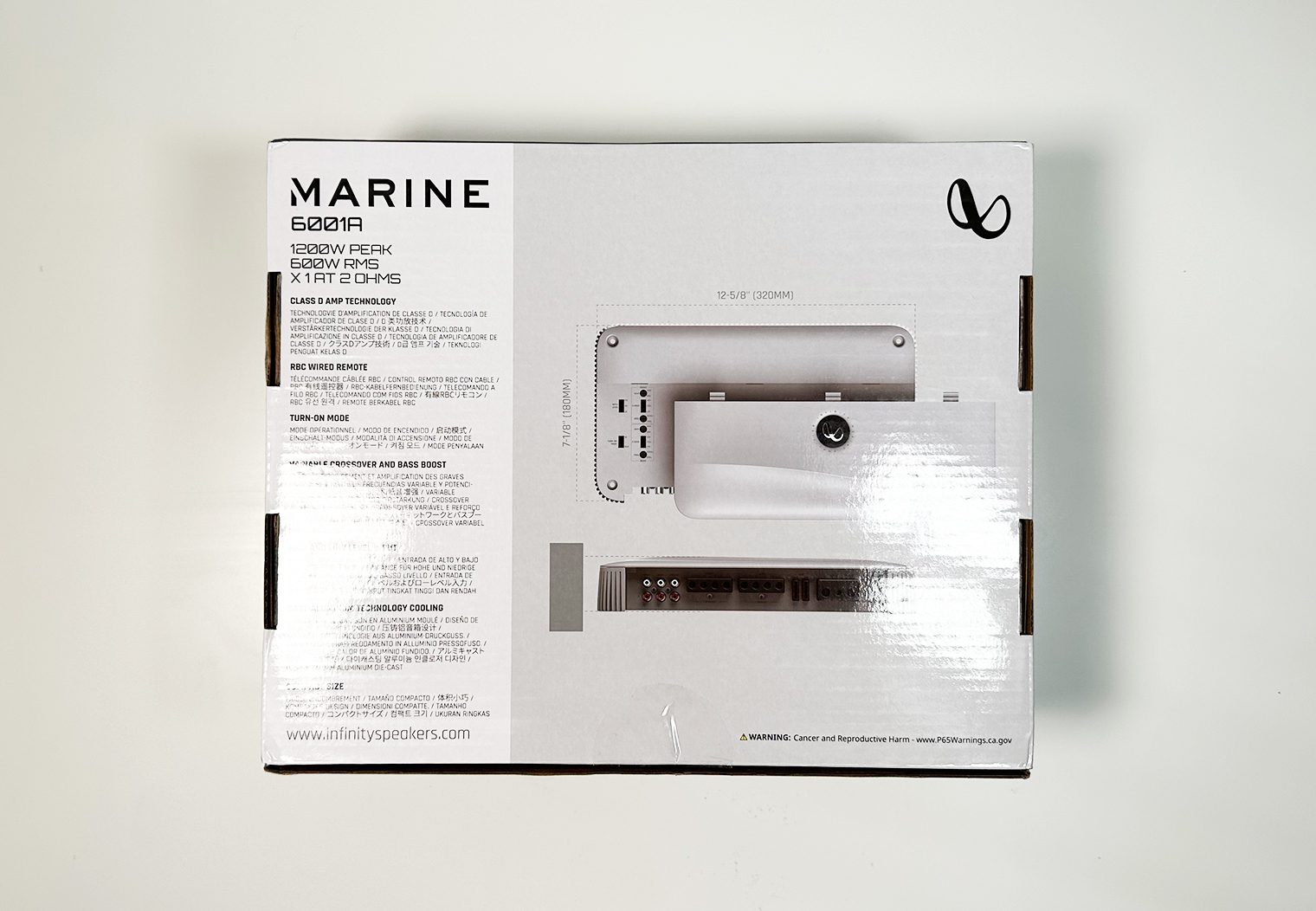 Infinity Marine 6001A in box rear