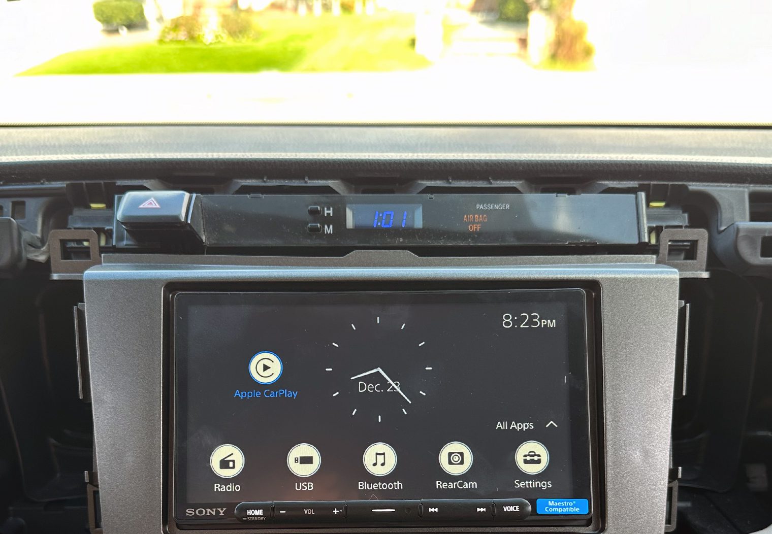 2014-2018 Toyota RAV4 Head Unit Upgrade with the new head unit and dash trim completed